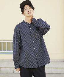 L&HARMONY | [L&HARMONY / エルアンドハーモニー] レトロチェックルーズバンドカラーシャツ(シャツ/ブラウス)