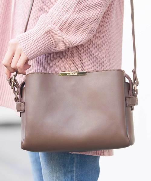 ALTROSE（アルトローズ）の「ショルダーバッグ [シャルナ]（ショルダーバッグ・レディース・ブラック/ベージュ/ネイビー/グレー/ピンク/アイボリー/ライトブルー/ブラック系その他/ワイン/ライトグレー/ライトパープル/カーキ/ブラウン/ライトベージュ/ダークネイビー/キャメル/ダークグリーン/スミクロ・FREE）」の7枚目の写真