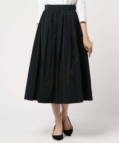 un dix cors（アンディコール）の「タイプライターギャザーSK（スカート・レディース・ブラック/パープル・ﾌﾘ-）」の2枚目の写真