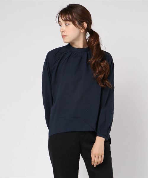 LBC（エルビーシー）の「ふんわりハイネックブラウス（シャツ/ブラウス・レディース・ホワイト/ネイビー・M）」の5枚目の写真