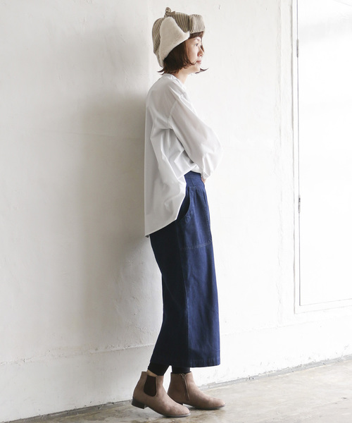 LBC（エルビーシー）の「ふんわりハイネックブラウス（シャツ/ブラウス・レディース・ホワイト/ネイビー・M）」の3枚目の写真