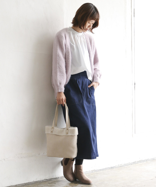 LBC（エルビーシー）の「ふんわりハイネックブラウス（シャツ/ブラウス・レディース・ホワイト/ネイビー・M）」の9枚目の写真