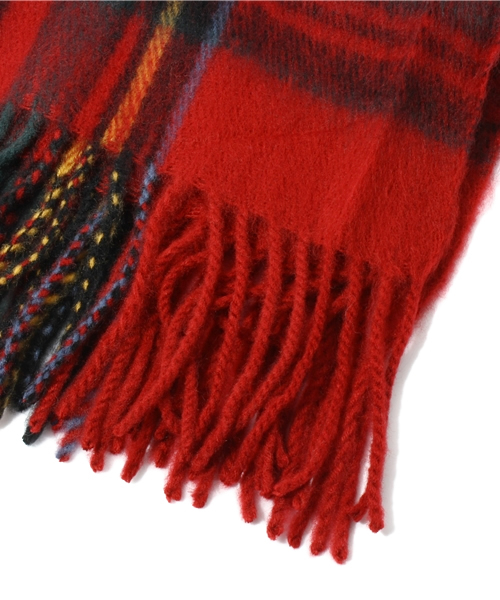 salut!（サリュ!）の「ﾁｪｯｸｼｮｰﾙ（マフラー・ベージュ/グリーン/レッド・FREE）」の4枚目の写真