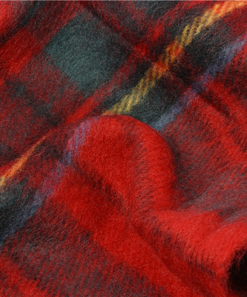 salut!（サリュ!）の「ﾁｪｯｸｼｮｰﾙ（マフラー・ベージュ/グリーン/レッド・FREE）」の5枚目の写真