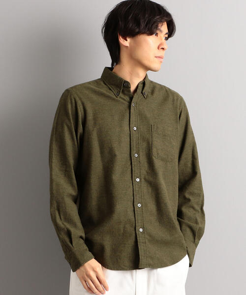 green label relaxing（グリーンレーベルリラクシング）の「SC トップビエラ ボタンダウン シャツ（シャツ/ブラウス・メンズ・ナチュラル/ワインレッド/オリーブ/ネイビー・XL/L/S/M）」の2枚目の写真