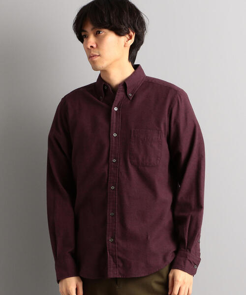 green label relaxing（グリーンレーベルリラクシング）の「SC トップビエラ ボタンダウン シャツ（シャツ/ブラウス・メンズ・ナチュラル/ワインレッド/オリーブ/ネイビー・XL/L/S/M）」の4枚目の写真