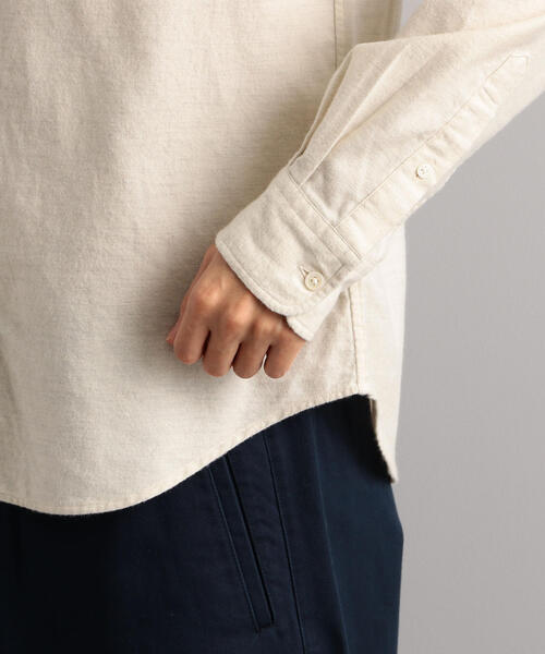 green label relaxing（グリーンレーベルリラクシング）の「SC トップビエラ ボタンダウン シャツ（シャツ/ブラウス・メンズ・ナチュラル/ワインレッド/オリーブ/ネイビー・XL/L/S/M）」の5枚目の写真