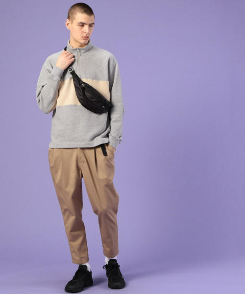 coen（コーエン）の「【YouTuberげんじ紹介】クールマックス(R)オールシーズンツータックライトサルエルパンツ(UTILITY LINE)（その他パンツ・メンズ・ブラック/ベージュ・SMALL/MEDIUM/LARGE）」の9枚目の写真