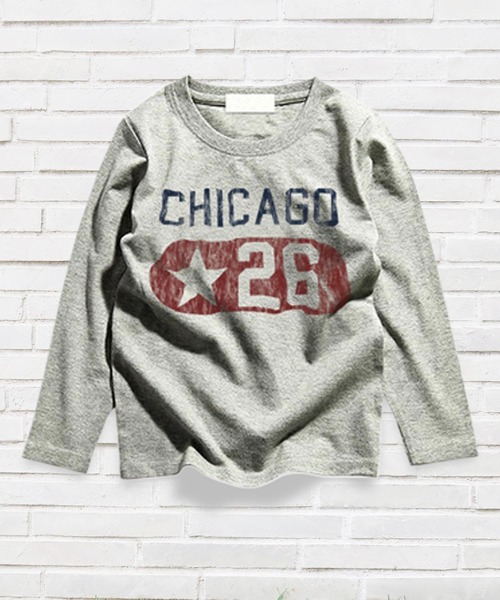 THE CASUAL（カジュアル）の「プリント長袖Tシャツ ロンT キッズ（Tシャツ/カットソー・キッズ・G/J/R/B/D/O/L/T/N/A/S/H/K/E/P/C/M/F/I/Q・110cm/120cm/130cm）」の2枚目の写真