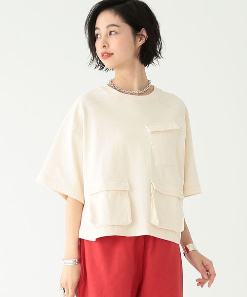 BEAMS BOY（ビームスボーイ）の「BEAMS BOY / カナディアン ポケットT（Tシャツ/カットソー・レディース・グレー/ブラック/ホワイト系その他5・ONE SIZE）」の4枚目の写真