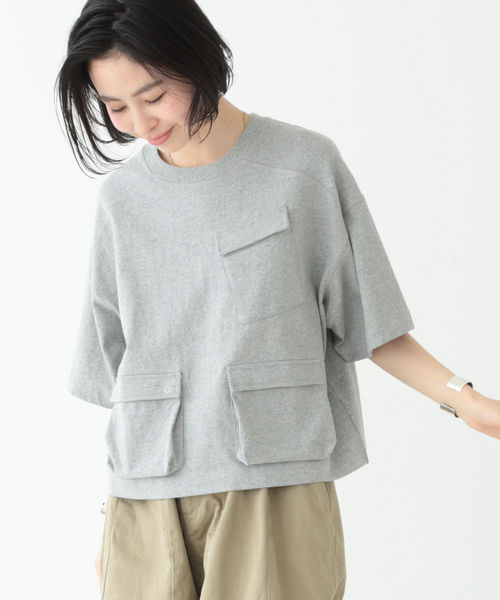 BEAMS BOY（ビームスボーイ）の「BEAMS BOY / カナディアン ポケットT（Tシャツ/カットソー・レディース・グレー/ブラック/ホワイト系その他5・ONE SIZE）」の5枚目の写真