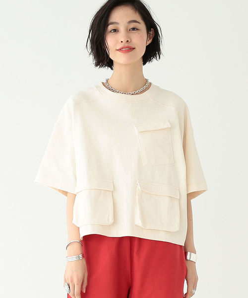 BEAMS BOY（ビームスボーイ）の「BEAMS BOY / カナディアン ポケットT（Tシャツ/カットソー・レディース・グレー/ブラック/ホワイト系その他5・ONE SIZE）」の14枚目の写真