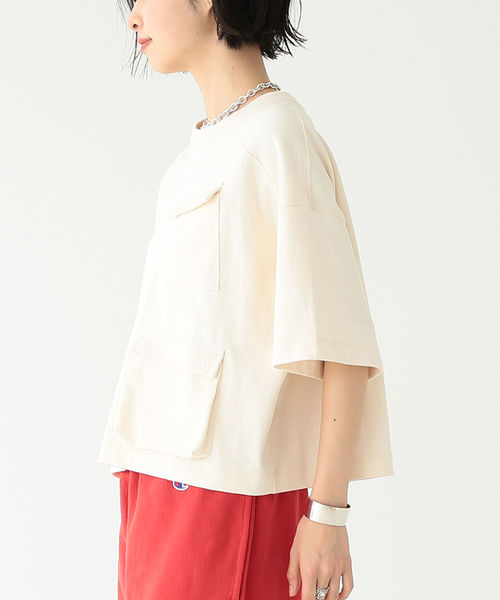 BEAMS BOY（ビームスボーイ）の「BEAMS BOY / カナディアン ポケットT（Tシャツ/カットソー・レディース・グレー/ブラック/ホワイト系その他5・ONE SIZE）」の8枚目の写真