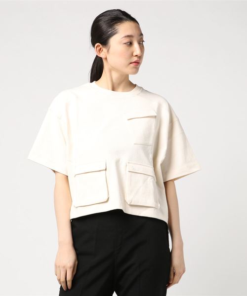 BEAMS BOY（ビームスボーイ）の「BEAMS BOY / カナディアン ポケットT（Tシャツ/カットソー・レディース・グレー/ブラック/ホワイト系その他5・ONE SIZE）」の6枚目の写真