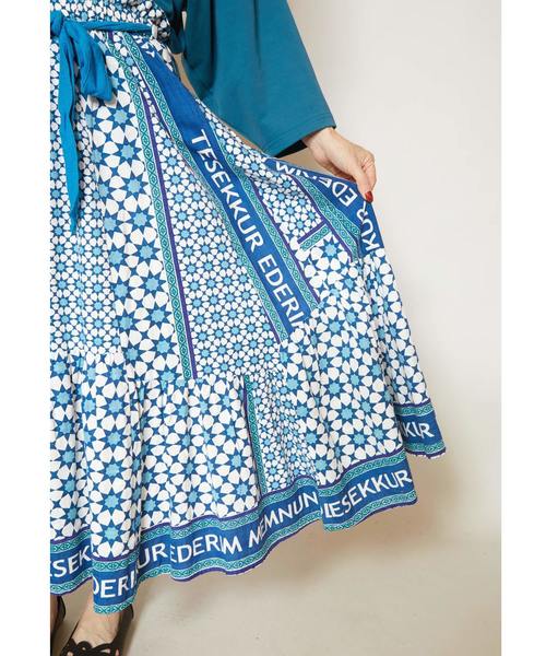 チャイハネ（チャイハネ）の「【チャイハネ】オリエンタルイスラミック柄スカート（スカート・レディース・ホワイト/ブラック/ベージュ・FREE）」の11枚目の写真