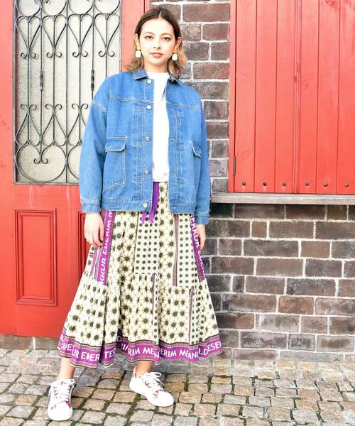 チャイハネ（チャイハネ）の「【チャイハネ】オリエンタルイスラミック柄スカート（スカート・レディース・ホワイト/ブラック/ベージュ・FREE）」の15枚目の写真