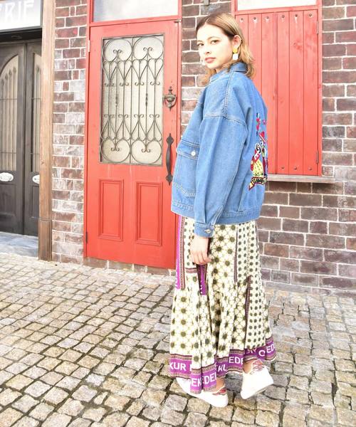 チャイハネ（チャイハネ）の「【チャイハネ】オリエンタルイスラミック柄スカート（スカート・レディース・ホワイト/ブラック/ベージュ・FREE）」の17枚目の写真