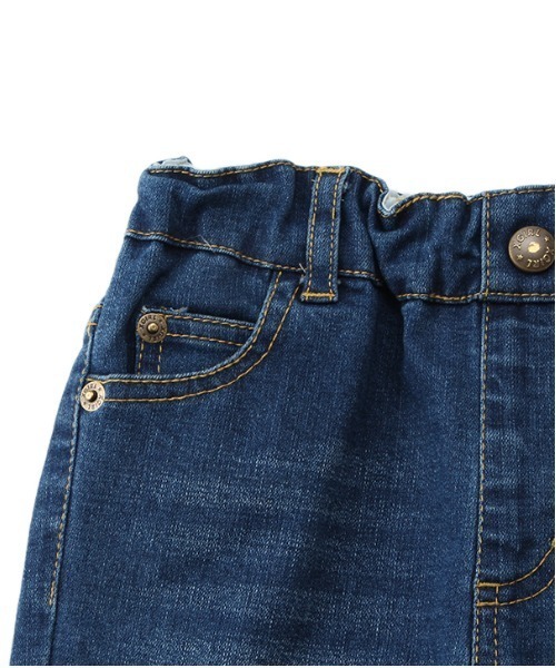 X-girl Stages（エックスガールステージス）の「タテロゴデニムロングパンツ（デニムパンツ・キッズ・ネイビー/サックスブルー・80ｃｍ/90cm/100cm/110cm/120cm/130cm/140cm）」の9枚目の写真