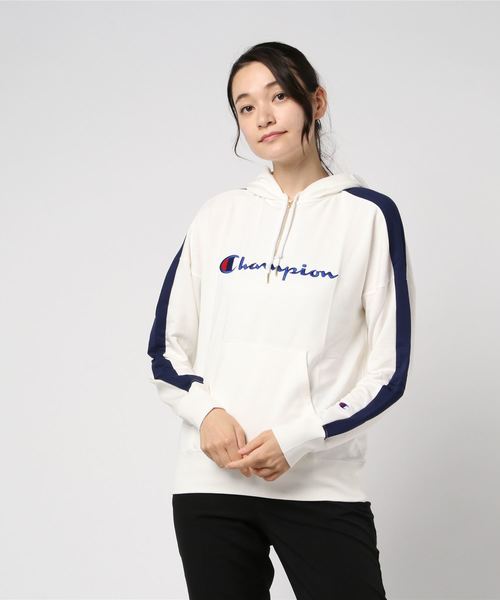 Champion(チャンピオン)の「【Champion/チャンピオン】レディース アクティブスタイル ハーフジップスウェットパーカー(パーカー・レディース・ホワイト/ダークネイビー/レッド系その他4/グレー/グリーン系その他・MEDIUM/LARGE)」の8枚目の写真