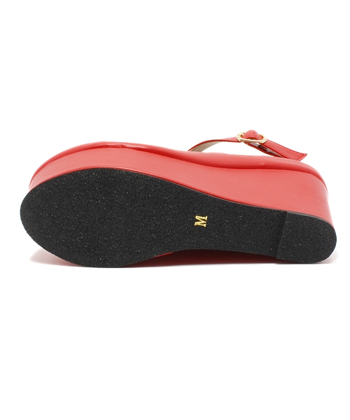 WEGO（ウィゴー）の「WEGO/クロスウェッジパンプス（パンプス・レディース・ホワイト/ブラック/レッド・24.5/23.5）」の4枚目の写真