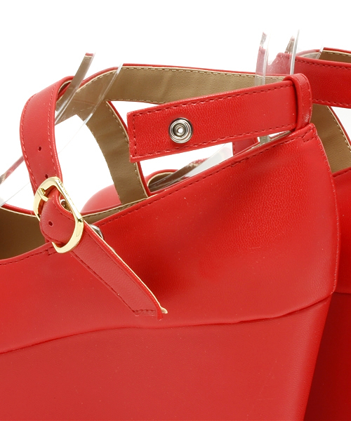 WEGO（ウィゴー）の「WEGO/クロスウェッジパンプス（パンプス・レディース・ホワイト/ブラック/レッド・24.5/23.5）」の7枚目の写真