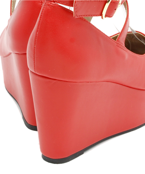 WEGO（ウィゴー）の「WEGO/クロスウェッジパンプス（パンプス・レディース・ホワイト/ブラック/レッド・24.5/23.5）」の8枚目の写真