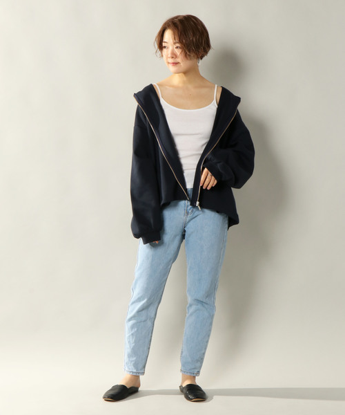 notch.(ノッチ)の「オーバーサイズジップパーカー(パーカー・レディース・ブラック/ネイビー/オフホワイト・M)」の15枚目の写真