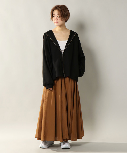 notch.(ノッチ)の「オーバーサイズジップパーカー(パーカー・レディース・ブラック/ネイビー/オフホワイト・M)」の17枚目の写真