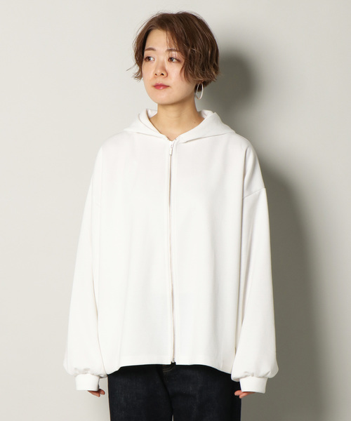 notch.(ノッチ)の「オーバーサイズジップパーカー(パーカー・レディース・ブラック/ネイビー/オフホワイト・M)」の10枚目の写真