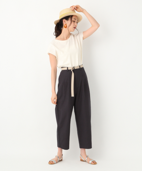 GLOBAL WORK(グローバルワーク)の「ソデカットシシュウ半袖/832838(Tシャツ/カットソー・レディース・ブラック/ホワイト/ネイビー/ブラウン・LARGE/MEDIUM)」の10枚目の写真