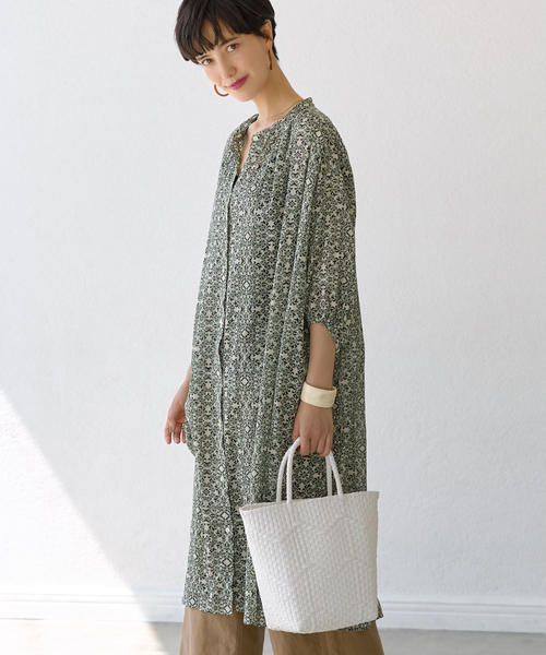 green label relaxing（グリーンレーベルリラクシング）の「CFC ボイル ギャザーマキシ ワンピース（ワンピース・レディース・パープル/ブラウン/ブラック/その他1・FREE）」の9枚目の写真