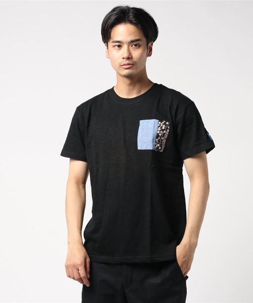 セール 和柄ポケットスラブｔシャツ 花柄 Tシャツ カットソー Jeans Mate ジーンズメイト のファッション通販 Zozotown