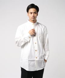 【YOTA TOKI】ヨータ トキ/CUT-OFF BAND COLLAR SHIRT