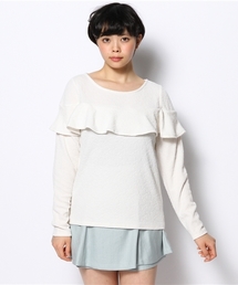 MAJESTIC LEGON | フリルジャカードプルオーバー①(Tシャツ/カットソー)