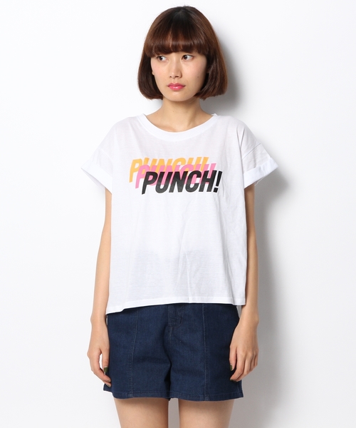 DANCE LB-03（ダンス エルビー・ゼロスリー）の「PUNCH! Tシャツ（Tシャツ/カットソー・レディース・ホワイト系/グレー系/ブラック系・FREE）」の8枚目の写真