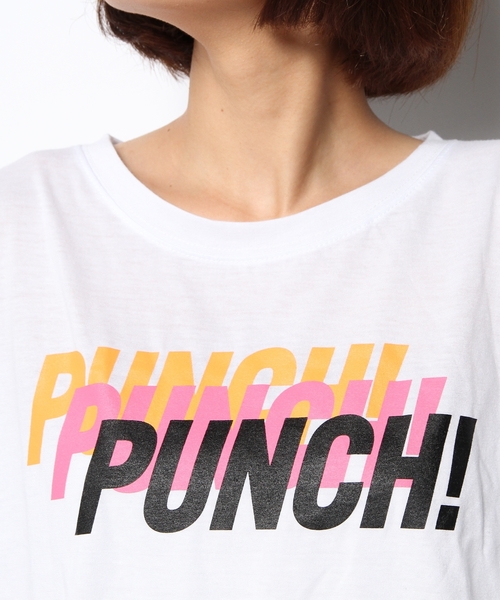 DANCE LB-03（ダンス エルビー・ゼロスリー）の「PUNCH! Tシャツ（Tシャツ/カットソー・レディース・ホワイト系/グレー系/ブラック系・FREE）」の4枚目の写真