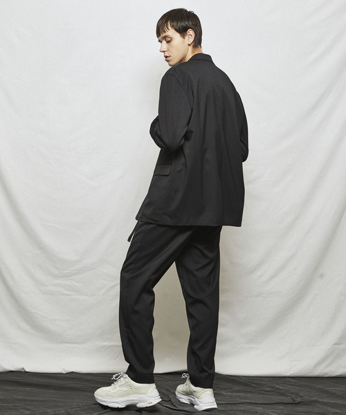 MAISON SPECIAL（メゾンスペシャル）の「強撚ドライワイドテーパードパンツ【MAISON SPECIAL/メゾンスペシャル】■セットアップ対応■（スラックス・メンズ・ブラウン/ブラック・44/46/48）」の6枚目の写真