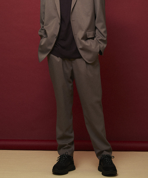 MAISON SPECIAL（メゾンスペシャル）の「強撚ドライワイドテーパードパンツ【MAISON SPECIAL/メゾンスペシャル】■セットアップ対応■（スラックス・メンズ・ブラウン/ブラック・44/46/48）」の17枚目の写真
