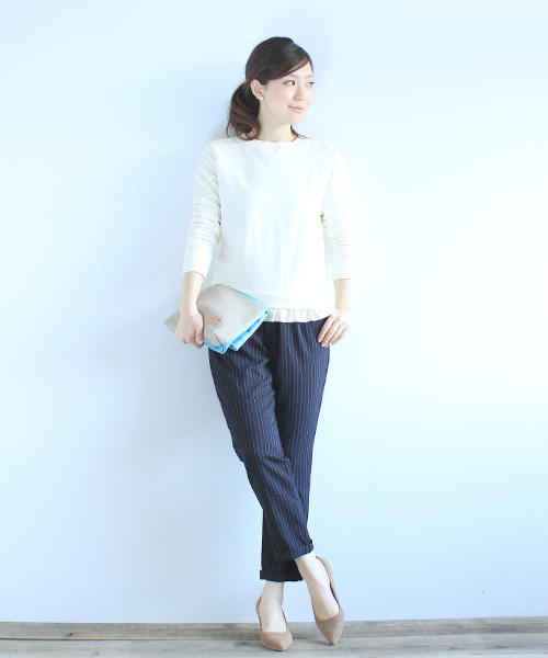 B:MING by BEAMS（ビーミングバイビームス）の「▲1 ビーミング by ビームス / 裏毛コンビプルオーバー（スウェット・レディース・ホワイト系その他/チャコールグレー/トップグレー・ONE SIZE）」の21枚目の写真