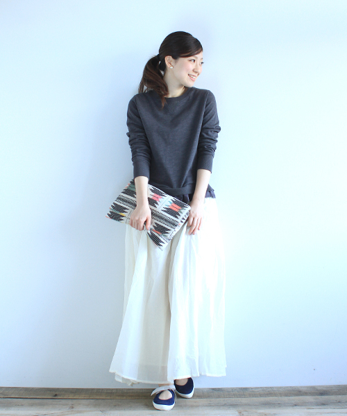 B:MING by BEAMS（ビーミングバイビームス）の「▲1 ビーミング by ビームス / 裏毛コンビプルオーバー（スウェット・レディース・ホワイト系その他/チャコールグレー/トップグレー・ONE SIZE）」の17枚目の写真