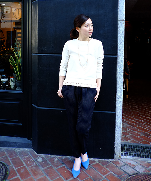 B:MING by BEAMS（ビーミングバイビームス）の「▲1 ビーミング by ビームス / 裏毛コンビプルオーバー（スウェット・レディース・ホワイト系その他/チャコールグレー/トップグレー・ONE SIZE）」の18枚目の写真