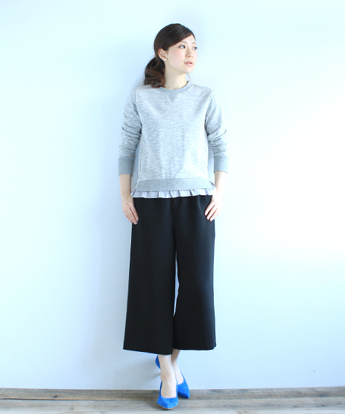 B:MING by BEAMS（ビーミングバイビームス）の「▲1 ビーミング by ビームス / 裏毛コンビプルオーバー（スウェット・レディース・ホワイト系その他/チャコールグレー/トップグレー・ONE SIZE）」の16枚目の写真