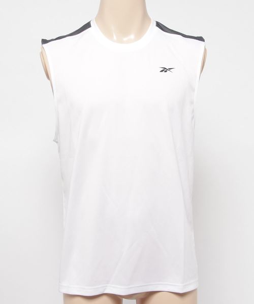 Reebok�i���[�{�b�N�j�́u���[�N�A�E�g ���f�B �e�b�N T�V���c [Workout Ready Tech Tee] ���[�{�b�N�i�^���N�g�b�v�j�v�b�z���C�g