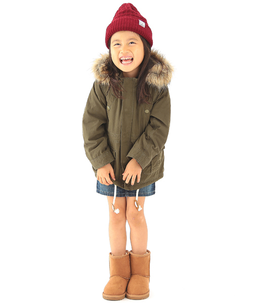 B:MING by BEAMS（ビーミングバイビームス）の「□B ビーミング by ビームス / コットン中綿ファー付き M65ブルゾン （モッズコート・キッズ・ネイビー/カーキ・110/100/90/120/140/130/150/80）」の18枚目の写真