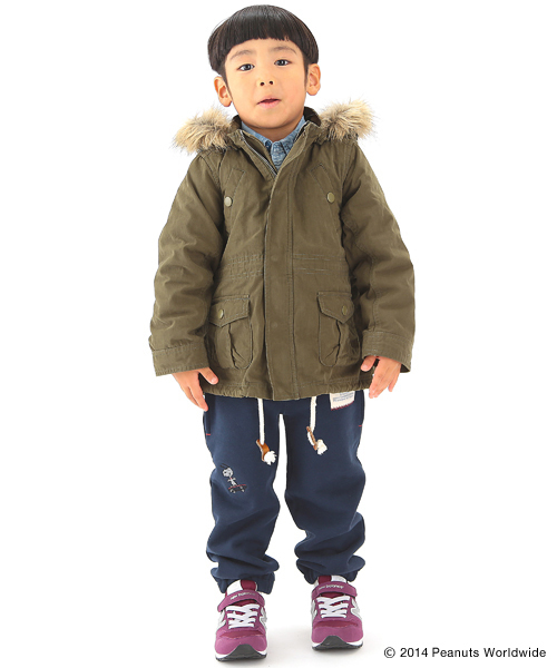 B:MING by BEAMS（ビーミングバイビームス）の「□B ビーミング by ビームス / コットン中綿ファー付き M65ブルゾン （モッズコート・キッズ・ネイビー/カーキ・110/100/90/120/140/130/150/80）」の9枚目の写真