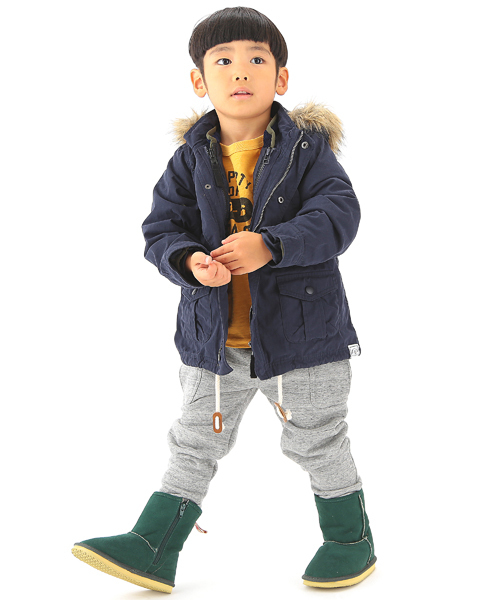 B:MING by BEAMS（ビーミングバイビームス）の「□B ビーミング by ビームス / コットン中綿ファー付き M65ブルゾン （モッズコート・キッズ・ネイビー/カーキ・110/100/90/120/140/130/150/80）」の12枚目の写真