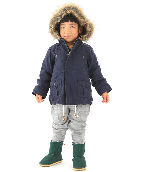 B:MING by BEAMS（ビーミングバイビームス）の「□B ビーミング by ビームス / コットン中綿ファー付き M65ブルゾン （モッズコート・キッズ・ネイビー/カーキ・110/100/90/120/140/130/150/80）」の13枚目の写真