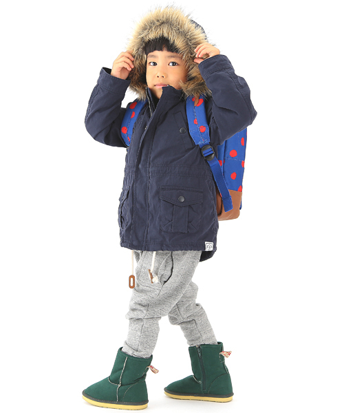 B:MING by BEAMS（ビーミングバイビームス）の「□B ビーミング by ビームス / コットン中綿ファー付き M65ブルゾン （モッズコート・キッズ・ネイビー/カーキ・110/100/90/120/140/130/150/80）」の7枚目の写真