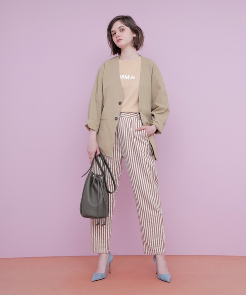 EMMA CLOTHES（エマクローズ）の「ヴィーガンレザー巾着ショルダーバッグ(EMMA CLOTHES)（ショルダーバッグ・メンズ・チャコールグレー/ブラック・FREE）」の13枚目の写真