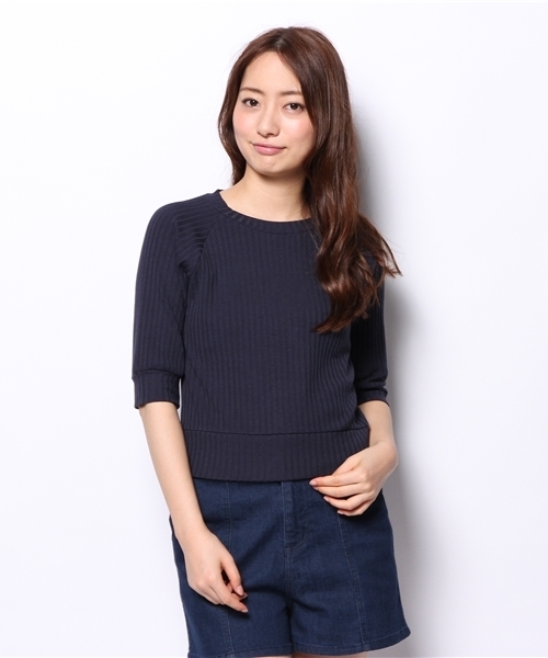 Chico（チコ）の「トタンテレコP/O（Tシャツ/カットソー・レディース・ホワイト/ネイビー・FREE）」の4枚目の写真